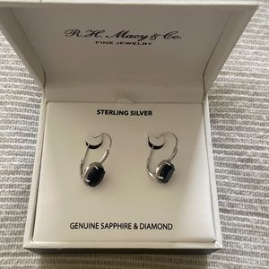 Sterling Silver Sapphire  earrings